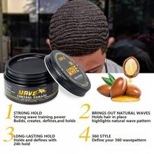 GOIPLE 12pcs Strong - Hold Wave Styling Kit – 360 Wave Training Pomade & Butter Set, Easy - Wash Formula For Layered Waves, Moisture & Silky Shine – Complete With Wave Caps, Combs, Mirror, Curved Brushes & Long - Tail Durags – Salon - Grade Creation, Nourishing Care & Modern Textured Hairstyles - Wavy Hair Pomade - Blue Set - View 3