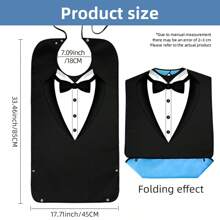 1 Adult Bib Design, Waterproof And Oil-Proof Cleaning Apron, Used For Dining And Eating, Protecting The Elderly's Clothes When Eating, Unisex