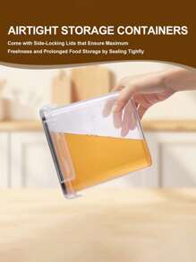 14pcs  Airtight Food Storage Containers With Labels And Marker - Perfect For Pantry Organization And Storage Of Pasta, Flour, Sugar, And Dry Foods.