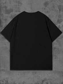 Customized Men's Photo T-Shirt, Personalize Text And Photo, Gift For Boyfriend Ornamental,Dawg Stylish,Fashion,Hipster,Contracted,Easy Costume,Modest Fashion,Minimal Chic,Casual Custom,Unique,Personalized Ideal Gifts For Him Family,Boyfriend,Friends,Children For Anniversaries,For Birthdays,For Holiday/Vacation,Customized Men Tops,Street Casual Chic,Men,Easy Comfort,Men's Short Sleeve - Black - View 2