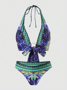 2024 New European And American Cross-Border Women's Swimwear Set, Stylish Fitted Sexy Swimwear