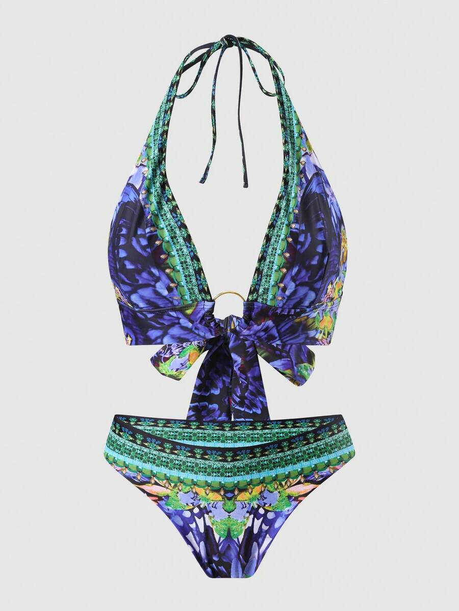 2024 New European And American Cross-Border Women's Swimwear Set, Stylish Fitted Sexy Swimwear