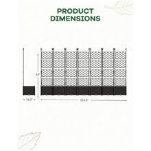 mteryoing Plastic Plant Box With Metal Trellis, Raised Garden Bed With Trellis Planter For Climbing Plant Outdoor Raised Planter Box Privacy Screen For Patio Balcony,Planter Box For Backyard Patio - 7 PCS - View 4