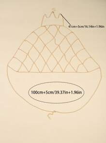 1 件时尚金属几何网状比基尼身体链，性感多层镂空胸项链，适合海滩度假 - 金色 - 查看 7