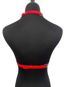 1pc Women Fashionable Leather Chest Decoration Strap Adjustable Sexy Playful Restraint Strap Cute Body Tie Line Dating Party Clothing Accessories