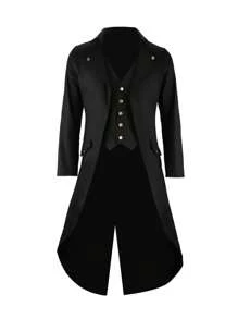 Giacca in stile Steampunk vittoriano senza tempo per uomo - Frac gotico di lusso con tocco di pirata rinascimentale - Smoking da costume dettagliato per avventure in feste epiche