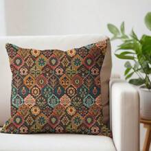 1PC Circular Bohemian - Style Pattern For Living Room, Bedroom Home Decor. All - Seasons Universal Pillowcase, (Pillow Core Not Included)