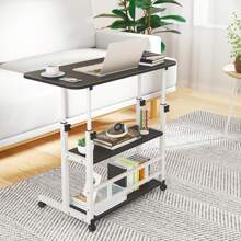 Mesas Para Jardín,mesa Para Laptop Ajustable Mesa Laterales Mesas De Reunión,mesas Laterales,ajustable Escritorio 3 Piso Mesa Para Laptop Altura Ajustable Mesa Laterales 60cm - Negro - Ver 5