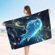 1 Piece Extra Large Beach Towel - Quick Drying, Soft, Lightweight, Sand-Free, Microfiber Material, Cute Bird Design, Ideal Gift For Women And Adults, Suitable For Pool, Travel And Swimming Summer, Holiday