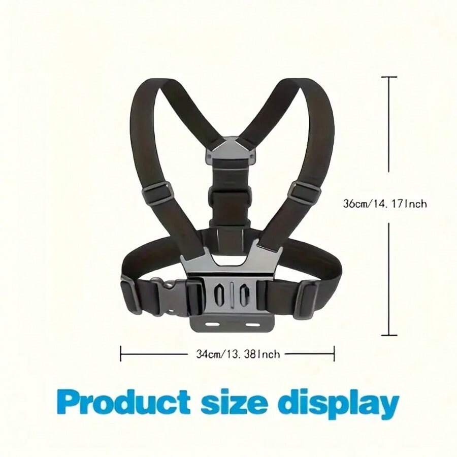 1pc Adjustable Universal Chest Mount Harness, Phone Holder For Biking, Kayaking, Fishing, Skateboarding