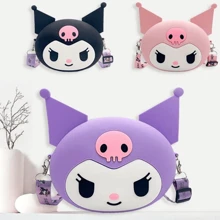 Sanrio Sanrio Hello Kitty & Melody & Kuromi Silicone Crossbody Bag, Valentine's Day Cute Gift,Back To School Stationery Bag, Cute Silicone Crossbody Bag, Waterproof Cartoon Shoulder Coin Purse With Zipper Pocket, Cartoon Crossbody Bag, Waterproof Cartoon Shoulder Coin Purse With Zipper Pocket, Cartoon Crossbody Bag, Suitable For Teenagers Back To School Supplies Stationery Supplies