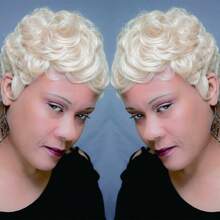 Short Finger Wave Pixie Cut Human Hair Wigs Black Color Pixie Cut Wig Short Curly Brazilian Ocean Wave Wig Glueless Wigs For Women