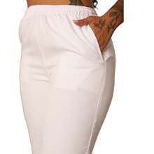 Hospital Pants Women's Surgical Pajamas Scrub Gabardine Medical Uniform With Pocket Dentist Work Social Oxford Premium Nursing Clothing Beautician Veterinarian Professional Private Clothing - trắng - Xem 2