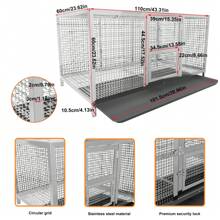 BingoPaw Stainless Steel Chicken Coop For Outdoor Use: Robust Stainless Steel Chicken Coop, Poultry Cage With Feeding Door With UV Protection And Thicker Dense Mesh For Indoor And Outdoor Ducks, For Rabbit Cages