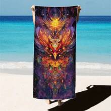 1 Piece Extra Large Beach Towel - Quick Drying, Soft, Lightweight, Sand-Free, Microfiber Material, Cute Bird Design, Ideal Gift For Women And Adults, Suitable For Pool, Travel And Swimming Summer, Holiday
