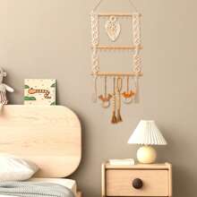 1 Pc Headband Holder Hair Bows Organizer For Baby Girls Over Door Bows Holder 3 Tier Wooden Large Daisy Headband Hair Accessories Organizer Storage Decor Wall Hanging For Toddler Girls Room - Multicolor - View 9