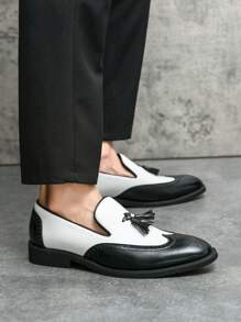 男士时尚休闲乐福鞋，适合青少年夏季休闲、户外运动、度假旅行、毕业礼物或生日礼服配饰 - 拼色款 - 查看 11