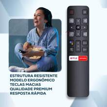 Controle Remoto Tv Smart Android 4k Led - Preto - Visão 5