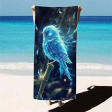 1 Piece Extra Large Beach Towel - Quick Drying, Soft, Lightweight, Sand-Free, Microfiber Material, Cute Bird Design, Ideal Gift For Women And Adults, Suitable For Pool, Travel And Swimming Summer, Holiday