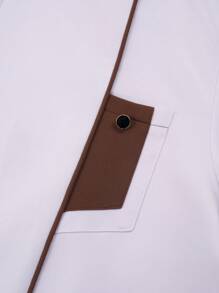 2pcs/Set Men's White Dashiki, Contrast Design, Embroidered, Long Sleeve, Crew Neck, Elastic Waist Pants, African Clothing, Men's Casual Shirt And Pants Set, New Season, Streetwear Style, Suitable For Party, Date, Wedding, Cultural Events, Traditional Ceremonies - White - View 6