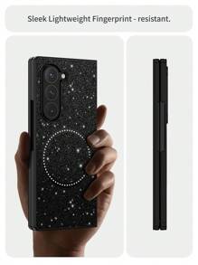 حافظة هاتف سوداء مقاومة للصدمات مع شحن لاسلكي، متوافقة مع Galaxy Z Flip 7؛ حافظة واقية من مادة PC صلبة مقاومة للصدمات، متوافقة مع Galaxy Z Flip 6 و Z Flip 5 و Z Flip 3؛ مادة جلدية محببة؛ إكسسوار حافظة هاتف عملي، متوافق مع Galaxy Z Fold 6؛ هاتف قابل للطي كلاسيكي رائع، متوافق مع Galaxy Z Fold 6؛ حافظة واقية فريدة لإطار Galaxy Z Fold 4/3. مقاومة للماء ومقاومة للصدمات ومقاومة للخدش. - الأسود - مشاهدة 6
