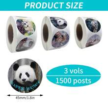 1500 Pcs Animal Reward Stickers For Kids, 1.8"X1.8" Large Motivational Incentive Reading Stickers, 18 Type Enjoyable Animal Designs With Penguin , Funny School Stickers For Students Mothers Teachers