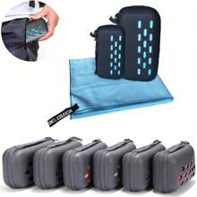 超细纤维毛巾，超细纤维沙滩巾，背包浴巾，速干露营毛巾，轻便，柔软，紧凑，快干，适合健身，徒步旅行，瑜伽，露营，旅行