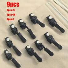 9 pièces Kit de réparation de fermeture éclair, outil de réparation de curseur de fermeture éclair, ensemble de remplacement de fermeture éclair instantané universel avec curseurs S/M/L, pour vêtements, bagages, sacs à dos