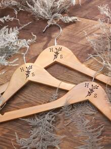 1件装新郎新娘个性化婚礼衣架，木质新娘衣架，定制款“先生和太太”衣架，带蝴蝶结，适用于燕尾服、新娘派对、婚礼礼物，白色、黑色、金色、紫色、绿色、蓝色、粉色、宝蓝色蝴蝶结 - 蝴蝶結2 - 查看 8