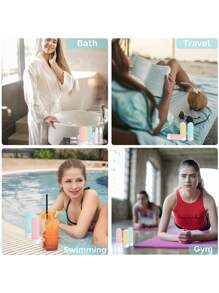 19 件旅行瓶套装，便携式可再填充旅行洗漱用品配件，经 TSA 认证，防漏旅行装洗发水护发素乳液容器套装