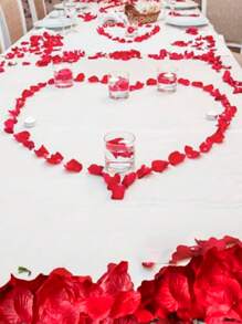 500/1000/2000/3000/5000pcs Artificial Red Rose Petals,Romantic Handmade Flowers,Suitable For Wedding Party Room Layout Home Decoration,Birthday Decoration,Table Centerpieces,Bedroom Decoration,Room Decoration,Bathroom Decoration,Valentine's Day Gift,Graduation Decoration