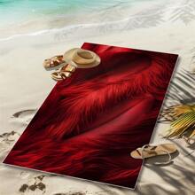 1pc Feather Pattern Extra Large Beach Towel - Soft, Light-Weight, Absorbent Polyester Bath Towel, Suitable For Travel, Swimming, Camping, Yoga, Beach Party, Fitness And Seaside Vacation, Perfect Gift For Family And Friends Mother's Day Flowers, Personalized Gifts For Mom, Last Minute Gifts, Mother's Day Ideas, Mothering Sunday Gifts, Handmade Cards For Mum, Best Mother's Day Gifts Under $50 Summer, Holiday