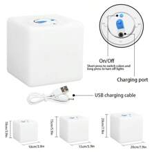 IP68防水泳池装饰灯可充电卧室客厅台灯创意16色新奇PE凳子灯方形氛围酒吧台灯