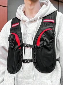 时尚越野背包，户外跑步、马拉松徒步背包，多功能健身运动包，轻便，节日礼物。健身包 - 黑色 - 查看 2