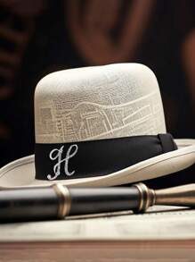 Vintage Versatile Men's English Letter Brooch, Suit Lapel Flower Badge, Unisex Fashionable Large Pin Clothing Accessory, High-End Suit Decoration, Sweater/Jacket Pins, Suitable For Parties, Weddings, Birthdays, Daily Wear, Holiday Gifts