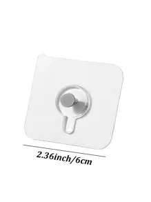 20pcs No Drill Wall Hanging Hooks, Sturdy Invisible Plastic Clips For Hanging Photos And Frames, Suitable For Home & Exhibition Decor Gifts Birthday Graduation