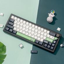 shsosk Teclas personalizadas con perfil OEM, con tema de panda, tinte sublimado en PBT y katakana translúcidos - Multicolor - Ver 7