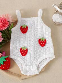 2-teiliges Set für Babys und Mädchen, süßer, bequemer Strampler mit Trägern und Shorts, leichter Sommer, Cut Out