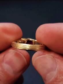 1 件 S925 纯银玫瑰花朵图案锆石复古优雅戒指，适合女性的多功能日常和派对珠宝礼物 - 紅色玫瑰花紋女士戒指 - 查看 6