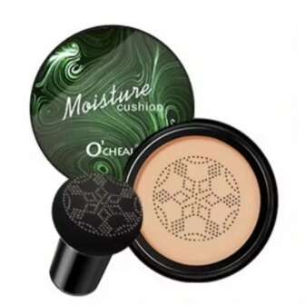 Kynley Crema CC, con esponja de cabeza de hongo, Corrector de Base, Maquillaje Hidratante brillante.