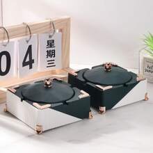 New Lightweight Luxury Creative Plastic Scandinavian Style Modern Household Smoking Ashtray With Lid, For Living Room And Office