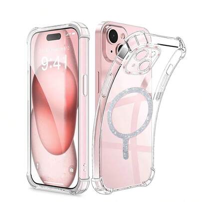 防震透明硅胶手机壳，兼容三星 Galaxy、小米、红米等机型，TPU 保护后盖，1 件装，全新透明磁吸星空壁纸，防水防摔防刮，国际版，非国内版
