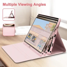 Étui de clavier compatible avec Galaxy Tab et iPad, Redmi Pad Se, avec clavier Bluetooth sans fil détachable (150 mAh) et support pour crayon