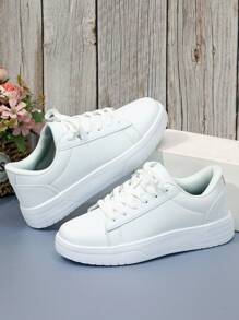 New 2025 Men Sports Shoes, Thick Sole Athletic Sneakers, White Casual Shoes Suitable For All Seasons, Commuting, Platform Fashion Sports Shoes