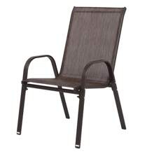 CLIPEYH Patio Chairs Set Of 2, Outdoor Stackable Dining Chairs For All Weather, Comfortable Breathable Garden Outdoor Furniture For Backyard Deck