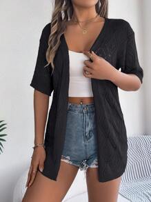 春夏休闲镂空针织开衫、防晒