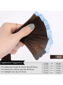 Mini Tape In Hair Extensions Human Hair Balayage Blonde Hair Invisible Skin Weft Adhesive Non-Remy Hair Tape Ins 10pcs/Pack - S2 - View 4
