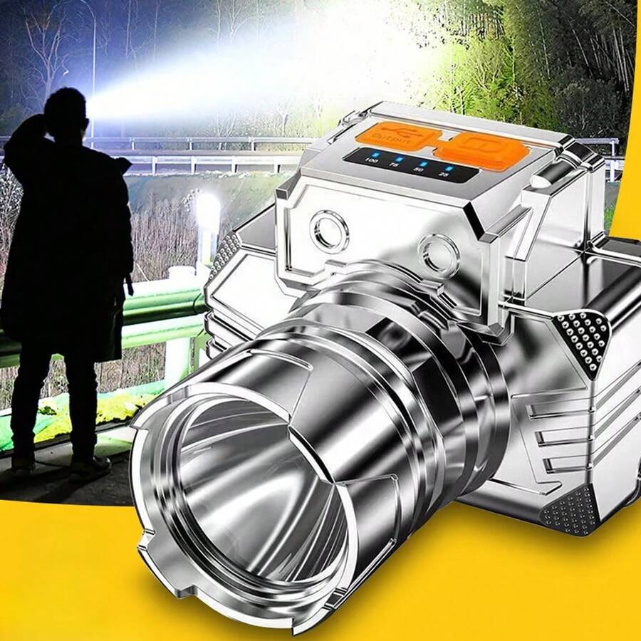 Linterna frontal LED recargable para la cabeza, luz frontal LED súper brillante, resistente al agua, linterna frontal para caza