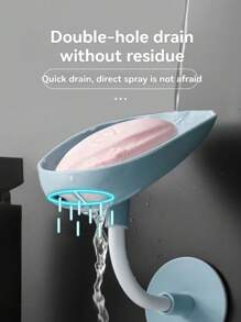 1 件装全新肥皂盒架，壁挂式肥皂托盘，家用浴室肥皂收纳架，无需钻孔 - 彩色 - 查看 5