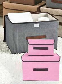 1pc Foldable Fabric Storage Box With Lid And Dustproof Cover, Suitable For Bras, Socks, Closet And Bedroom Organization & Decor, Autumn Decoration, Holiday Decoration, Room Decor, Home Decor, Bedroom Decor, For Clothing, Lingerie, Socks, Portable Dust-Proof And Moisture-Proof Organizer, A Gift For Women Or Men